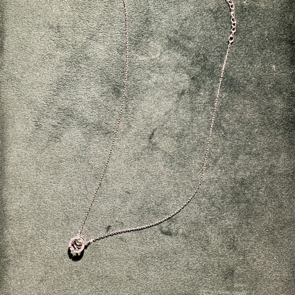 Swarovski Elegant Silver Necklace with Crystal Charm